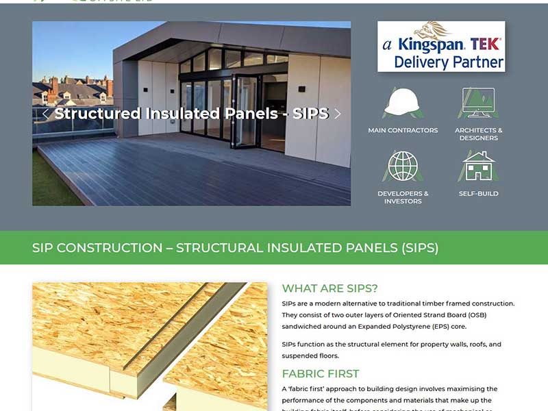 Website Design for a SIP Construction Company