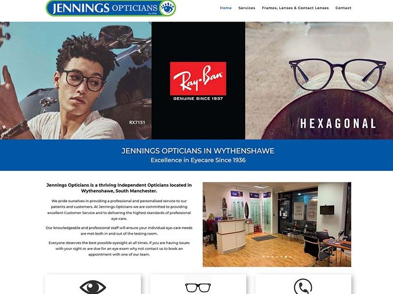 Another Independent Opticians Practice Website Design