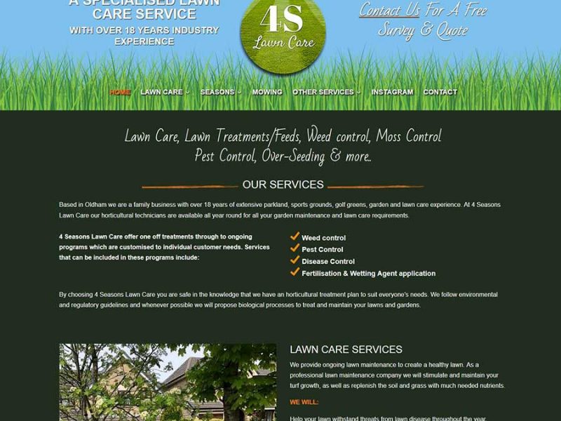 New Web Design For A Lawn Care Company